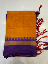 1. NARAYAN PETH CHECKS (Mustard yellow )