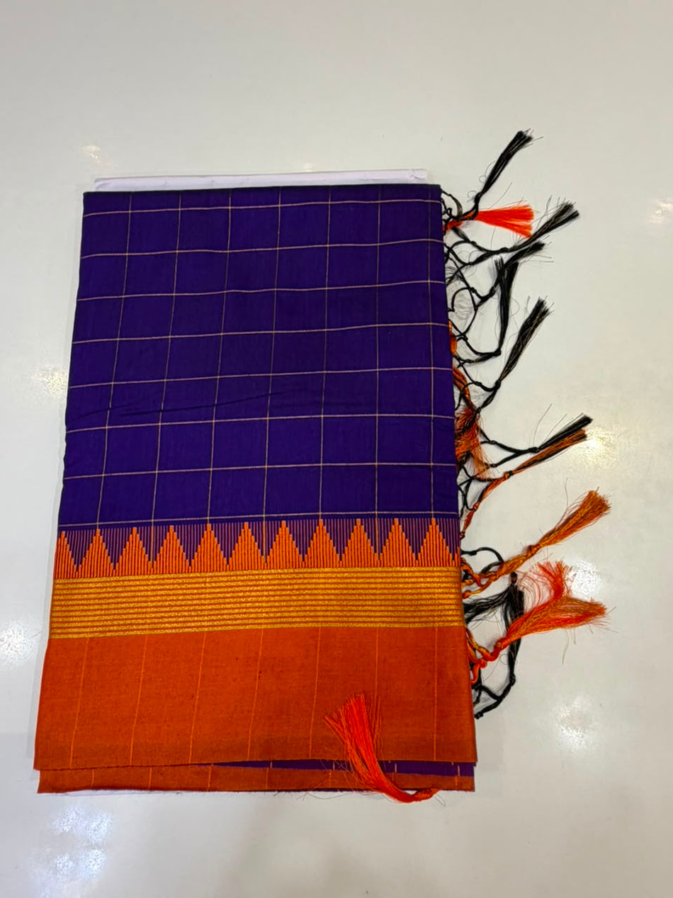 2. NARAYAN PETH CHECKS (ROYAL BLUE )