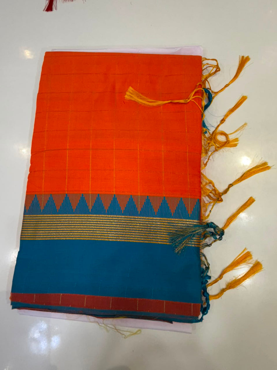 3. NARAYAN PETH CHECKS (ORANGE)