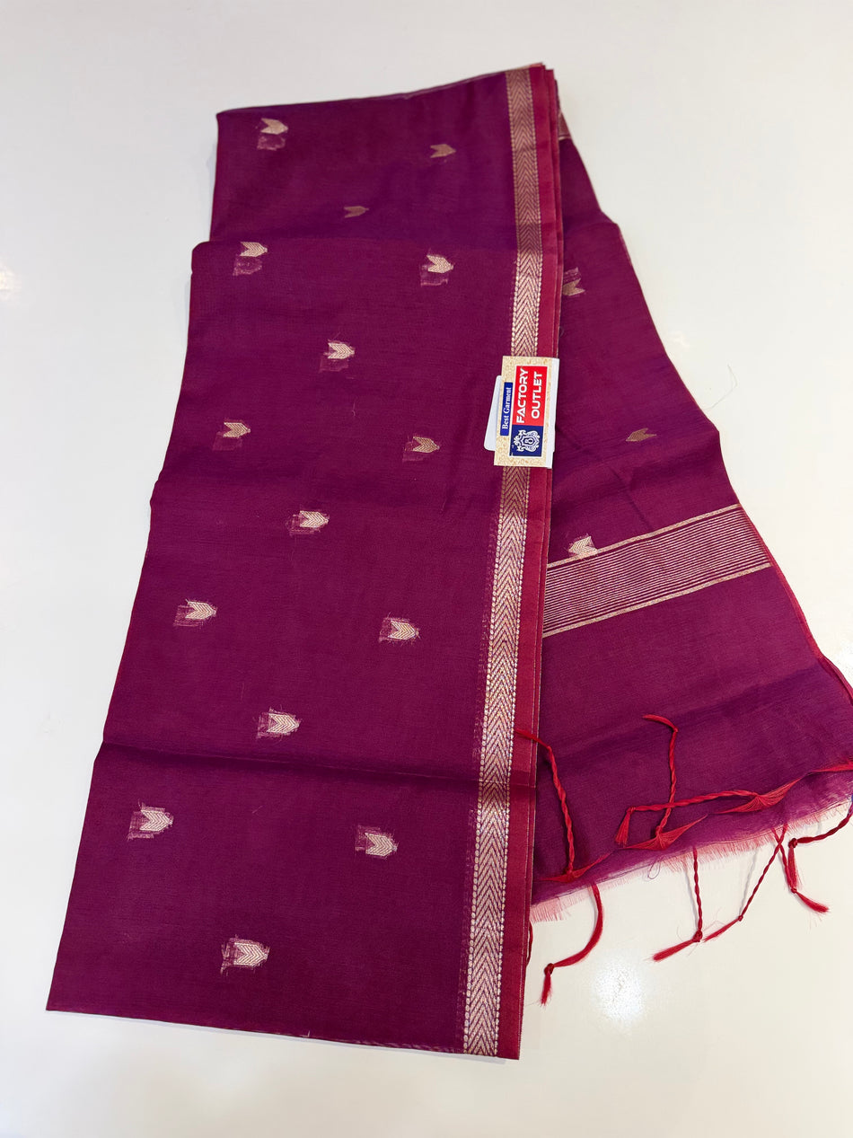 Mahashwari saree ( maroon colour)