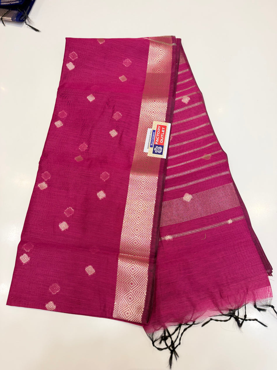 Mahashwari saree M1 ( gulabi colour )