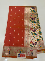 MH Paithani ( dark firta orange )