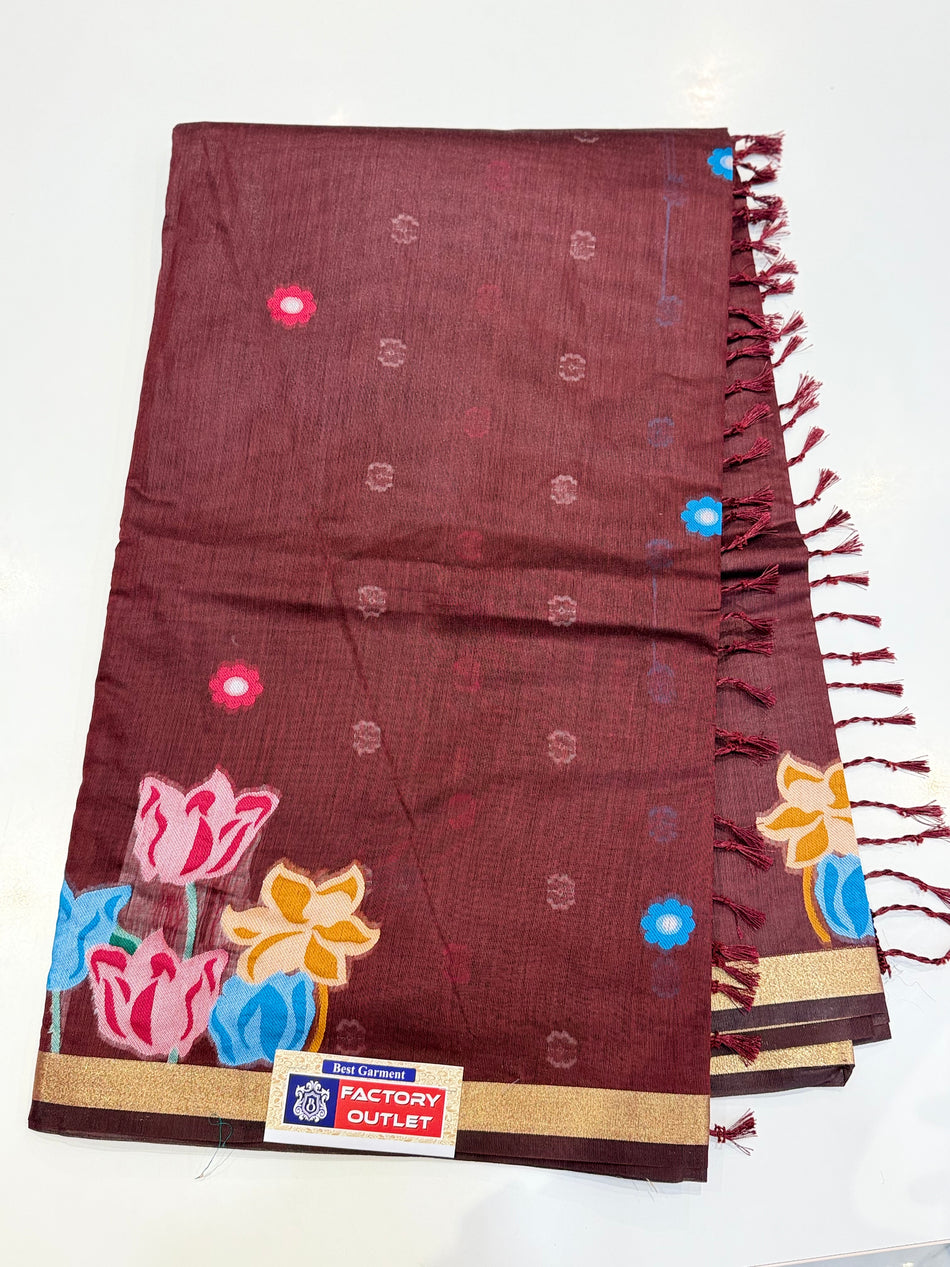 Dark Jamdhani ( maroon colour )