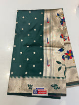 Kop Paithani ( bottle green )