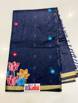 Dark Jamdhani ( neavy blue colour )
