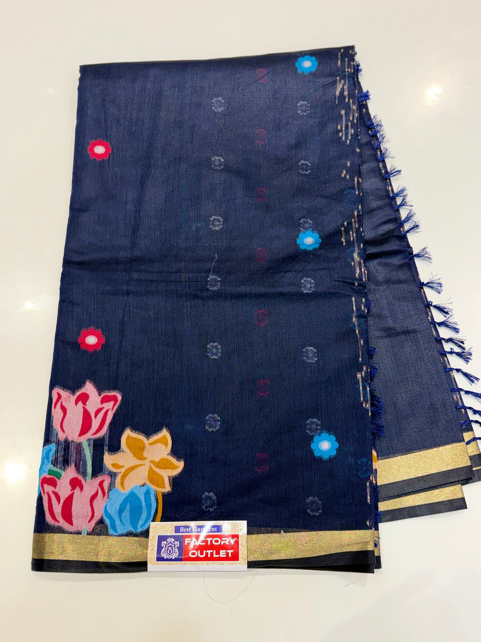 Dark Jamdhani ( neavy blue colour )