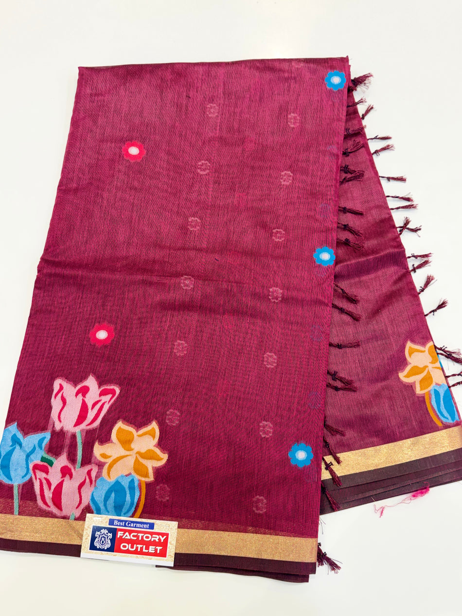 Dark Jamdhani ( gulabi colour )