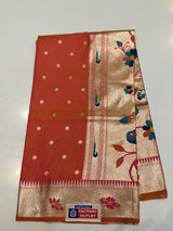 Kop Paithani ( firta orange )