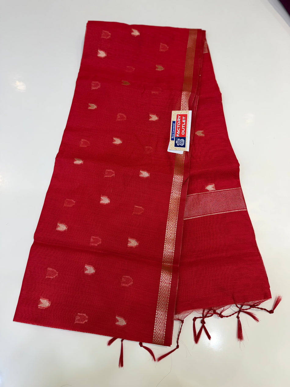 Mahashwari saree ( red colour )