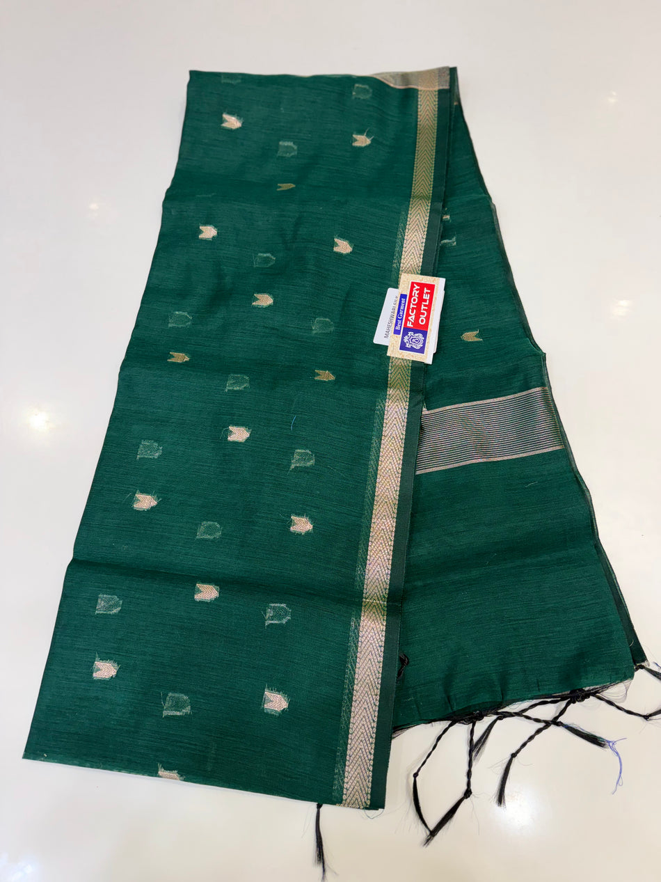 Mahashwari saree ( green colour )