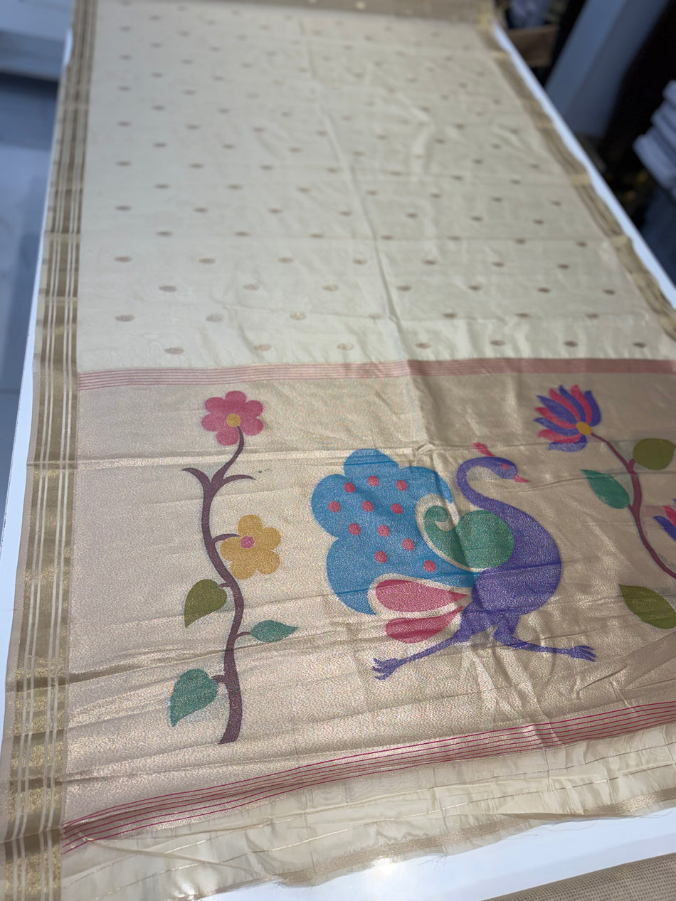New bamboo saree ( moti colour )