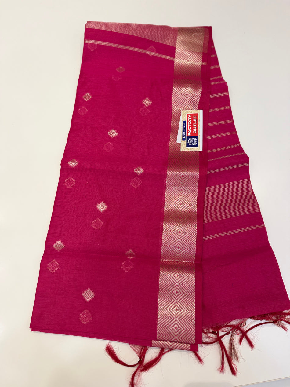 Mahashwari saree M1 (dark pink )