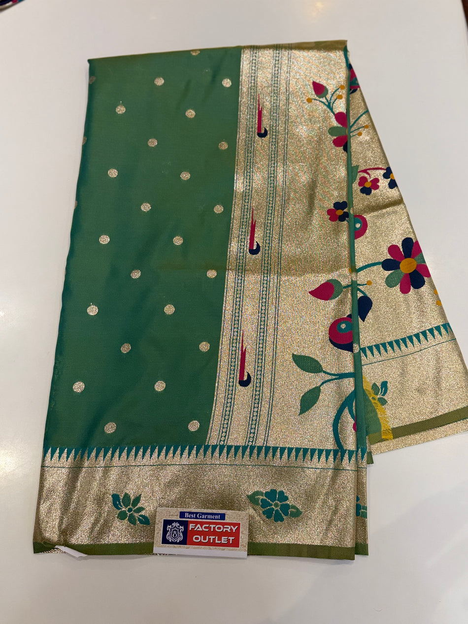 Kop Paithani ( pista colour )