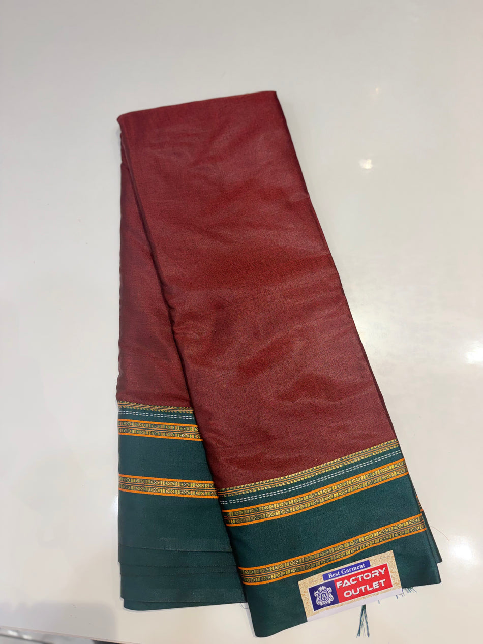 New Silk Narayan peth ( maroon colour )