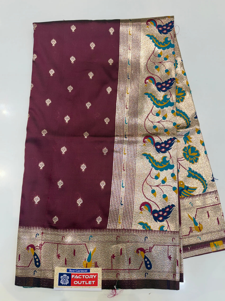 MH Paithani ( wine colour)
