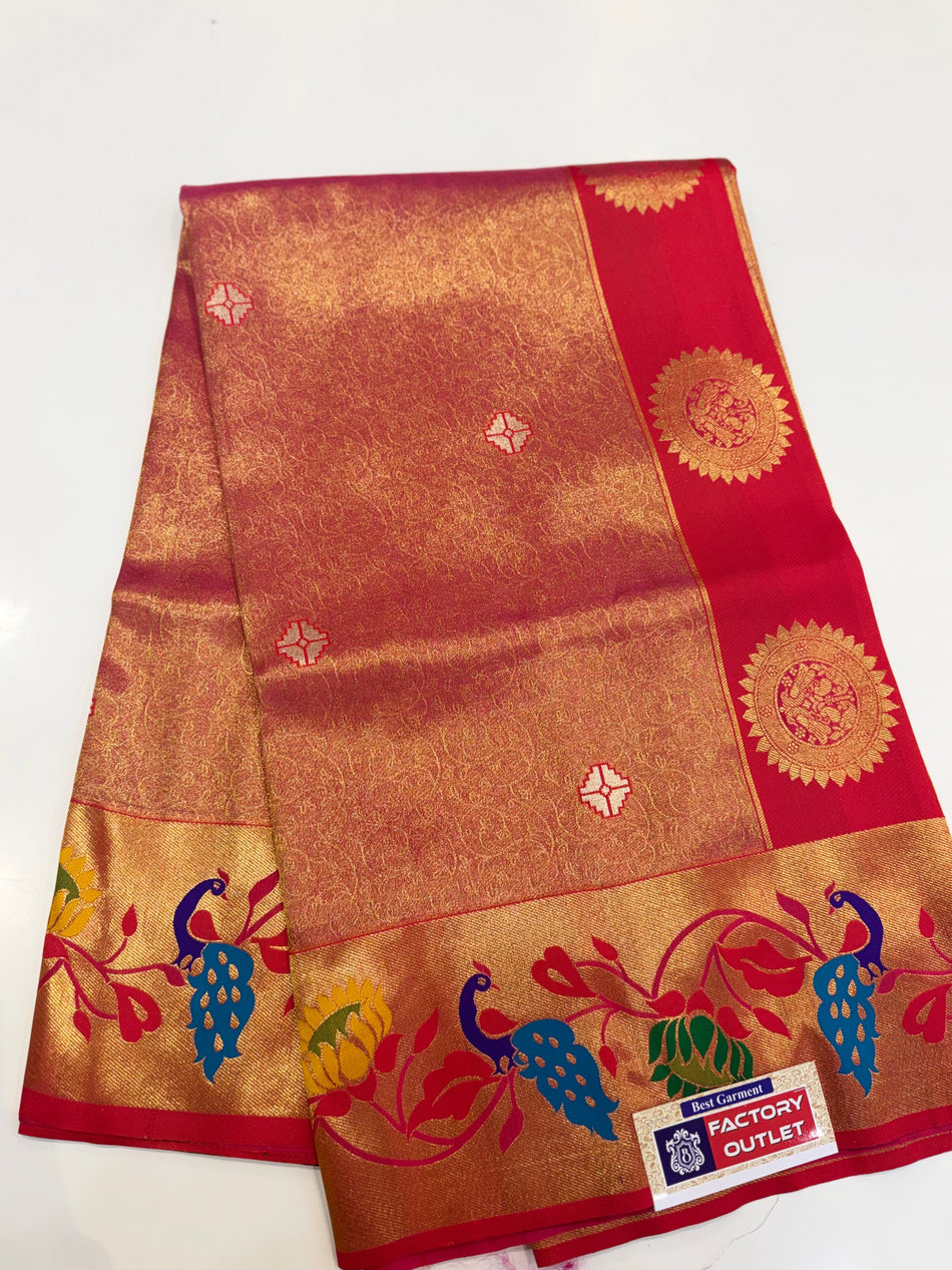 More tissue saree ( pink colour )
