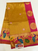 More tissue saree( golden colour )