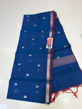 Mahashwari saree ( dark royal blue )