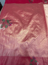 Bambo tissue saree (green colour )