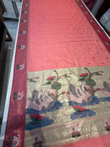 Bambo tissue saree (light aboli colour )