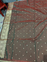 Soft silk plain saree(Anjari saree )