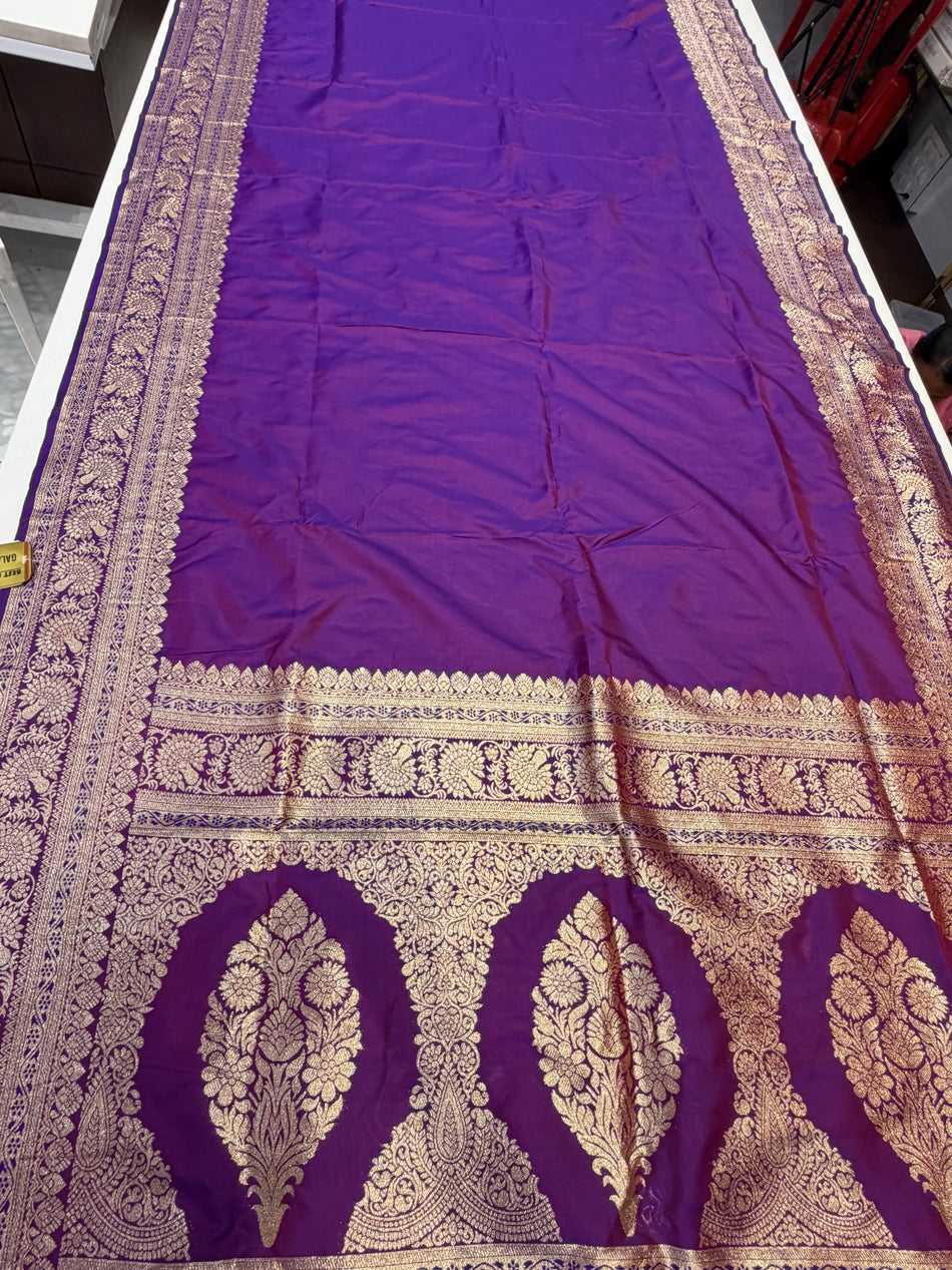 Soft silk plain saree(vangi colour )