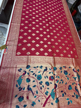 Online Paithani( maroon colour )
