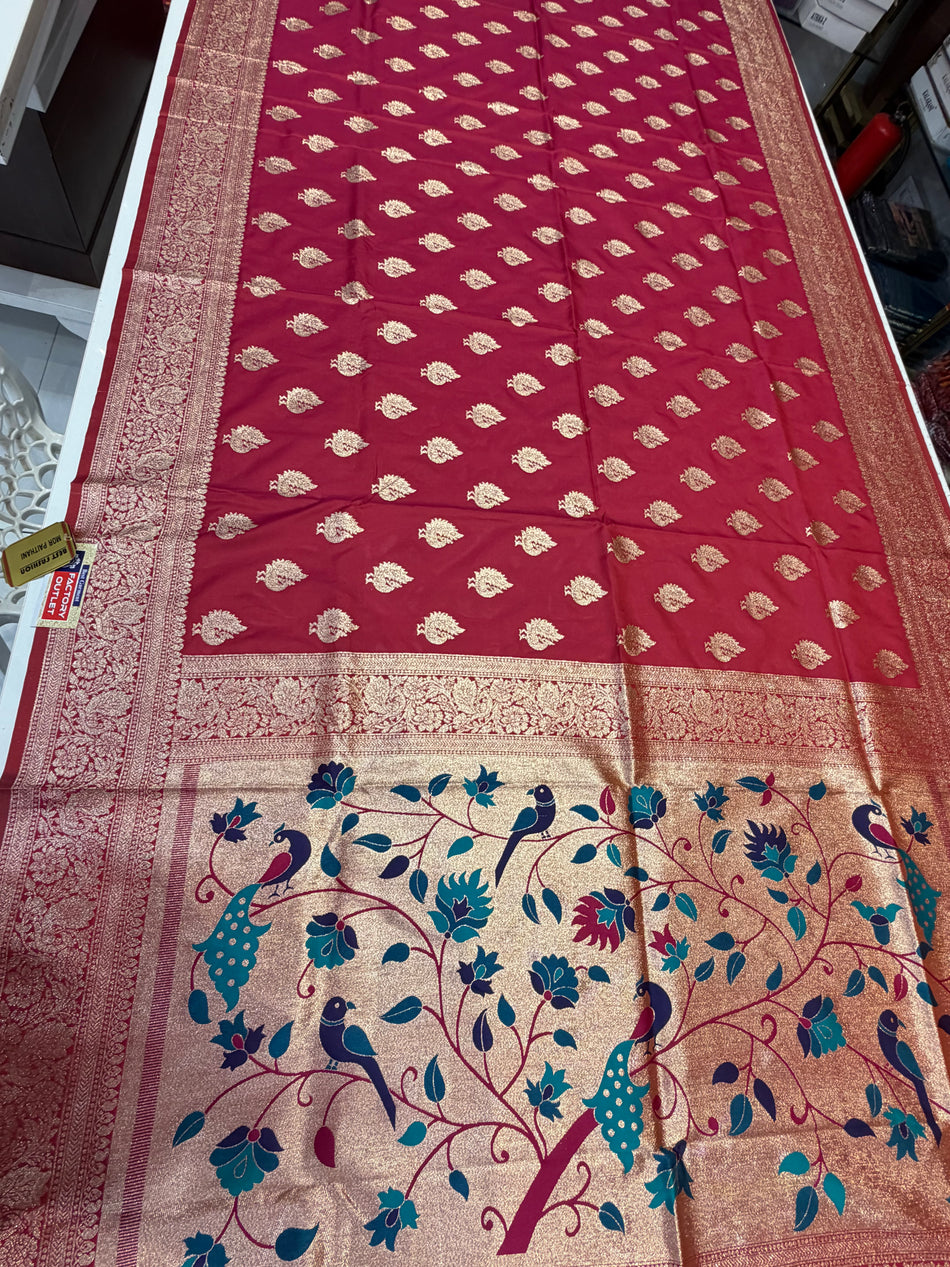 Online Paithani( maroon colour )