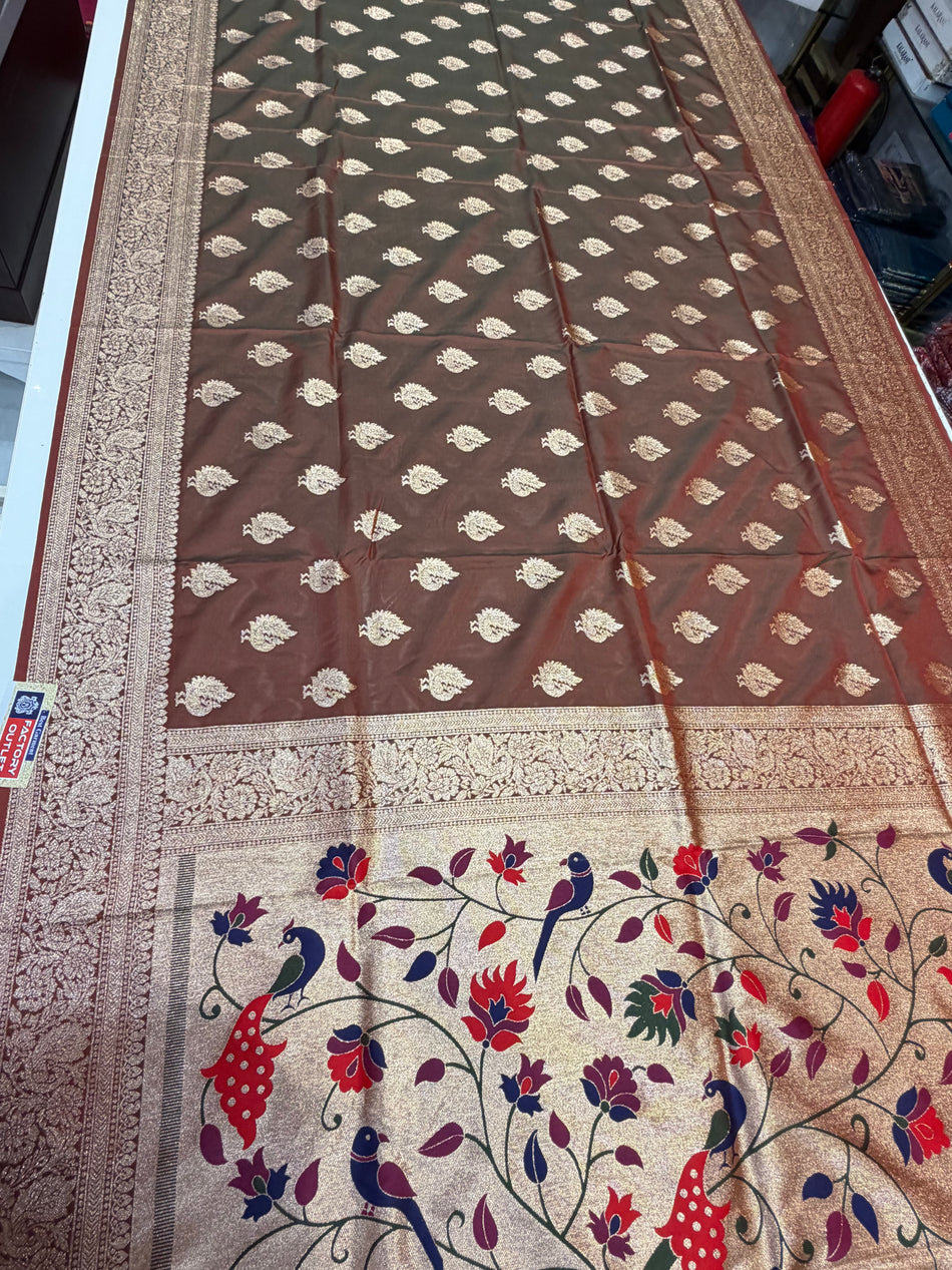 Online Paithani (Anjari Colour )