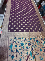 Online Paithani (wine colour )