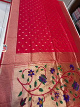 Lotus Kadiyal Paithani (Rani Colour )
