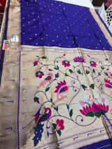 Muniya Paithani (royal blue )