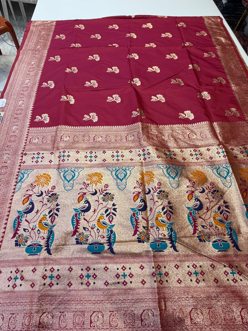 Flower soft silk (maroon colour )
