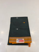 Irkal saree with Jijmata border (bottle green colour )