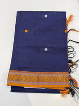 Irkal Jijmata saree (royal blue colour )