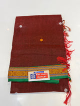 Irkal Jijmata saree (maroon colour )