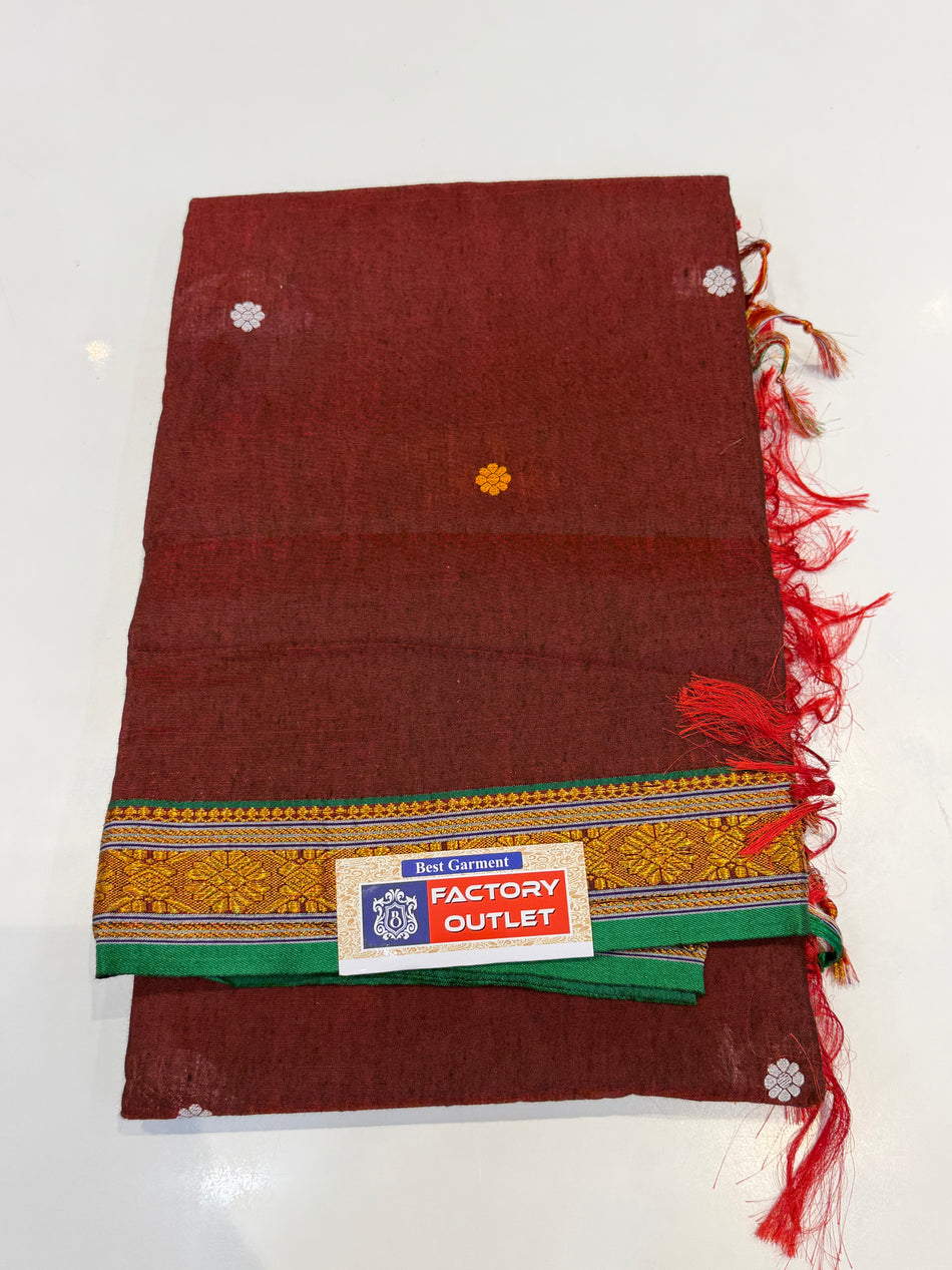 Irkal Jijmata saree (maroon colour )