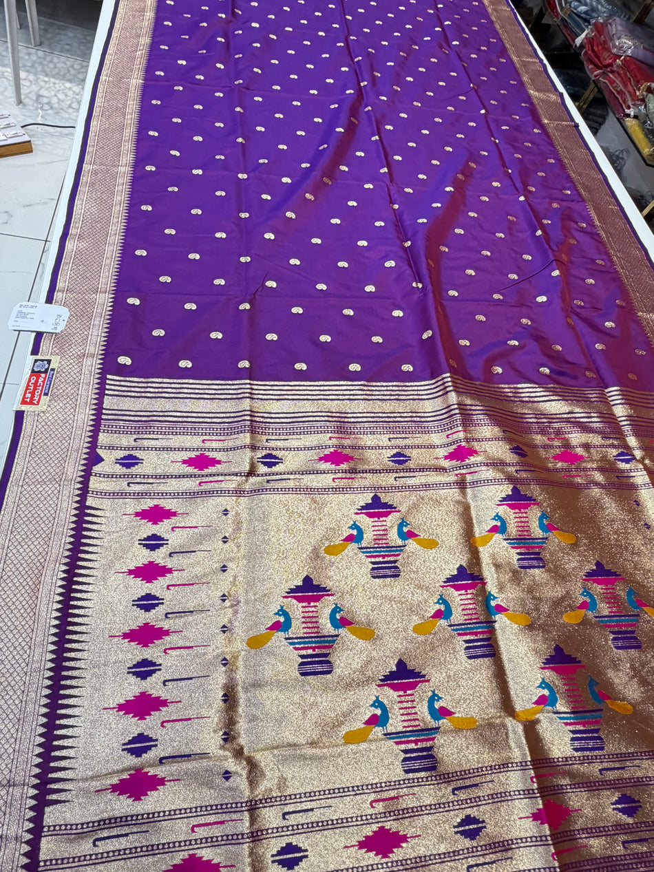 More Paithani (purple colour )