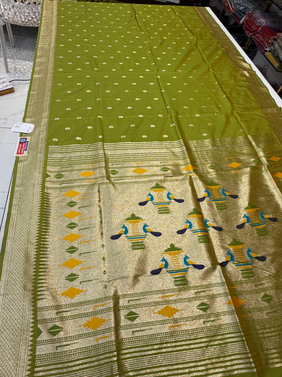 More Paithani (popti /parrot colour )
