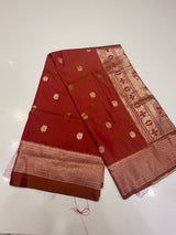 Soft Paithani (firta orange )