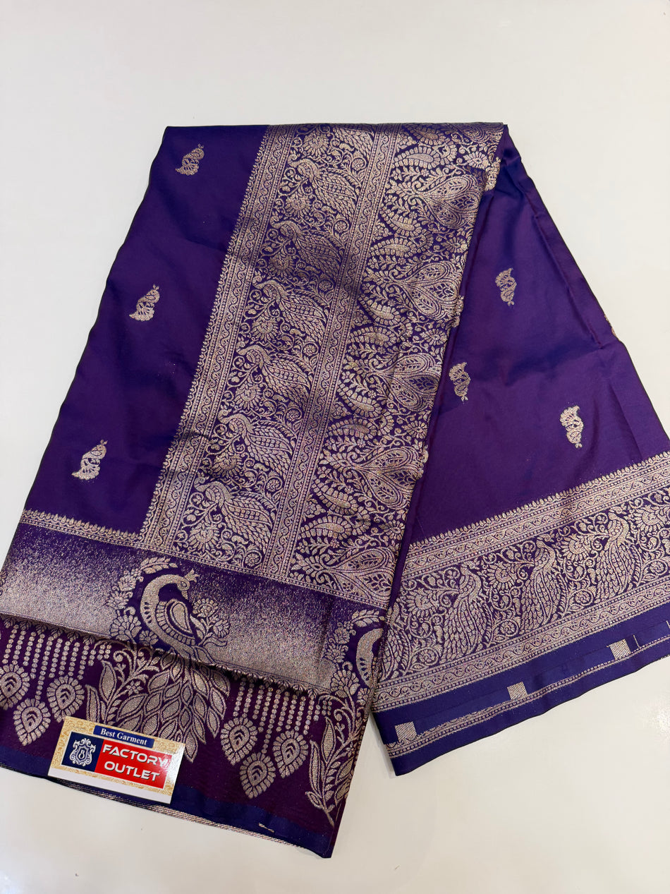 Border Paithani (purple colour )