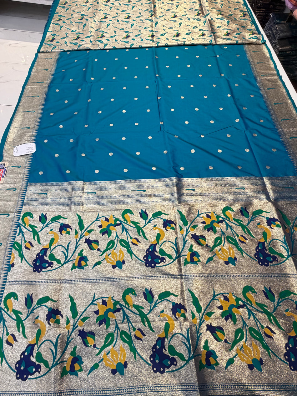 Muniya Paithani brocket blouse (morepanki colour )
