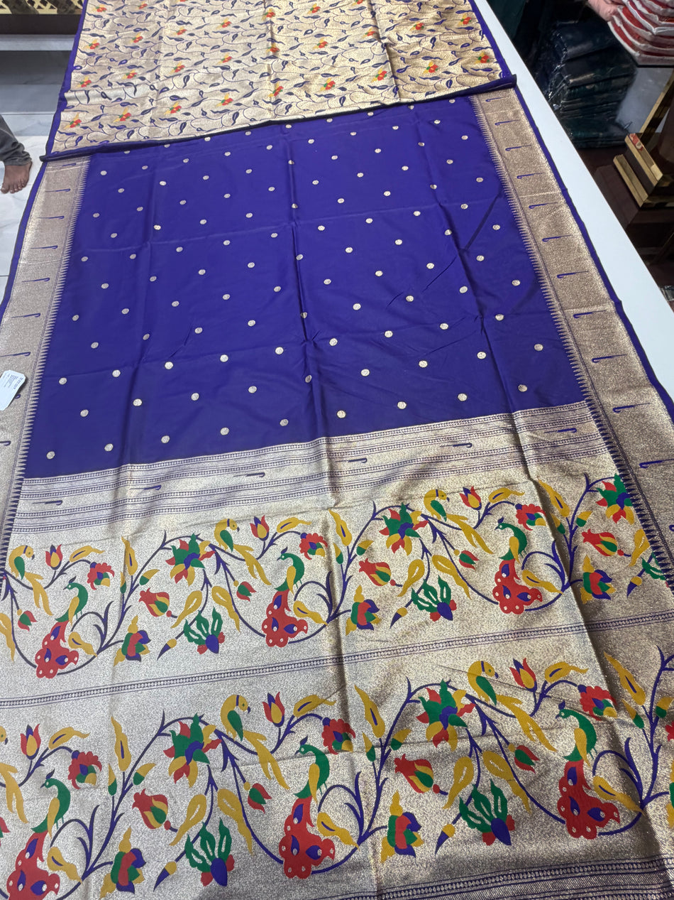 Muniya Paithani brocket blouse (royal blue colour )