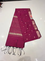 Mahashwari handloom (dark gulabi color )
