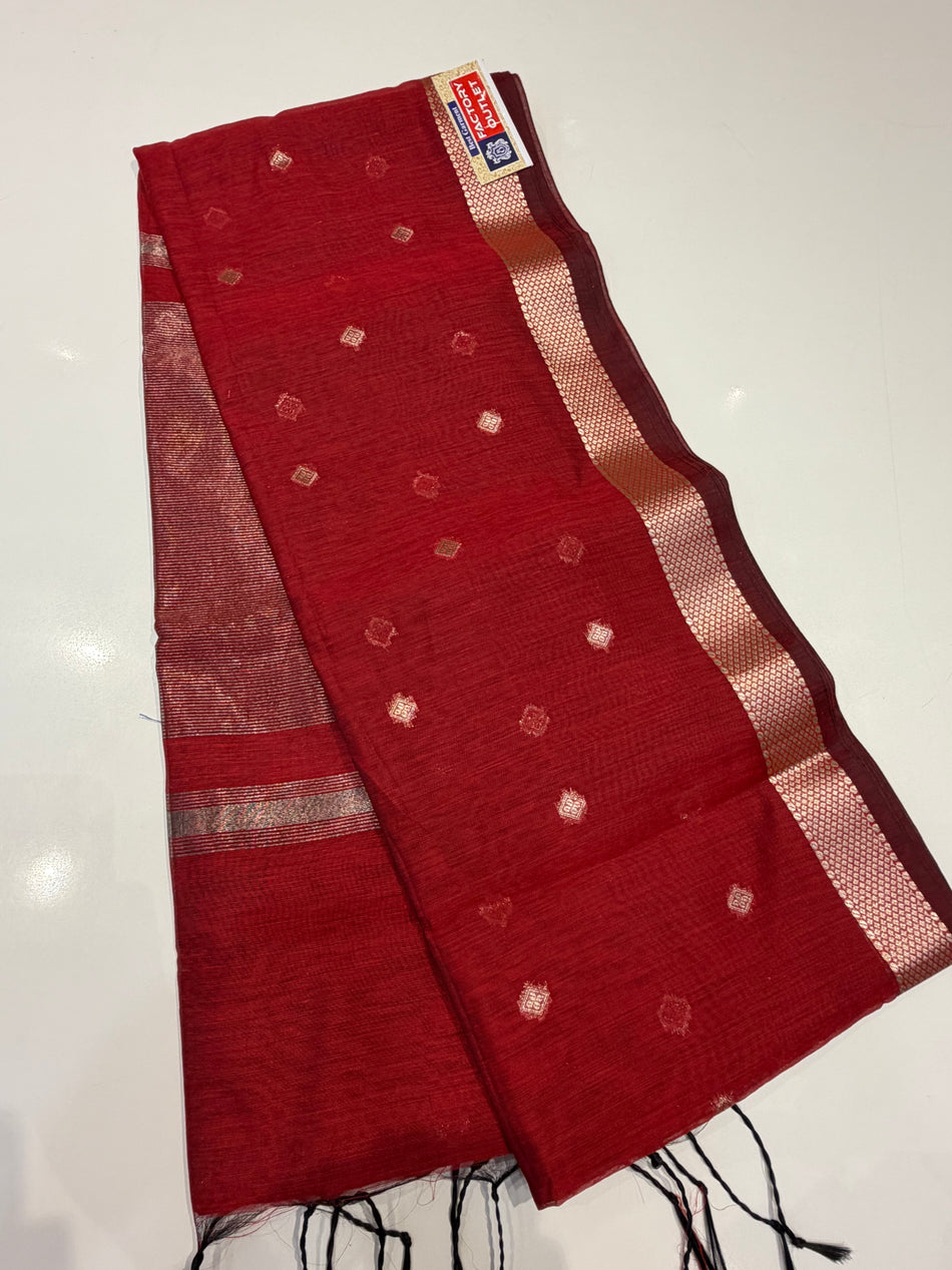 Mahashwari handloom (marron colour )