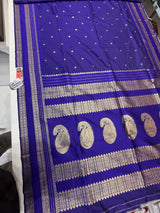 Soft silk Narayan peth (royal blue colour )
