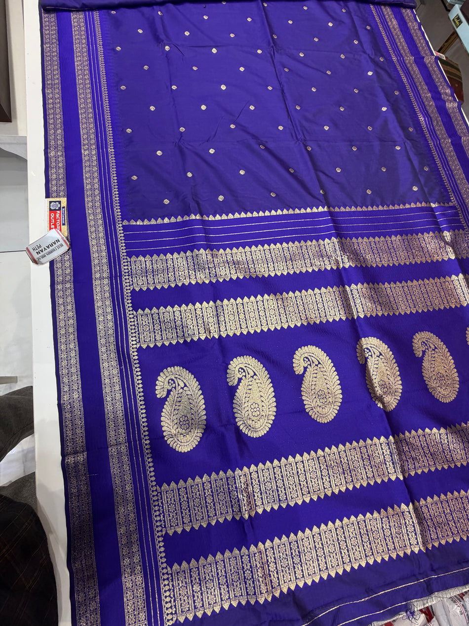 Soft silk Narayan peth (royal blue colour )