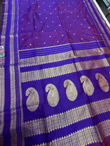 Soft silk Narayan peth (purple colour)