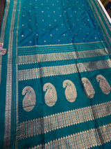 Soft silk Narayan peth (morepanki colour )
