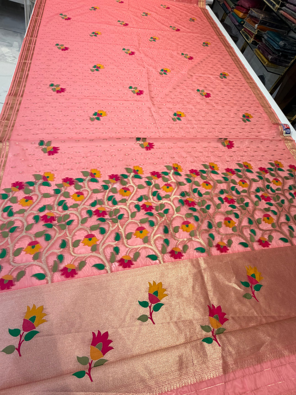 Bambo saree ( dark pink colour )